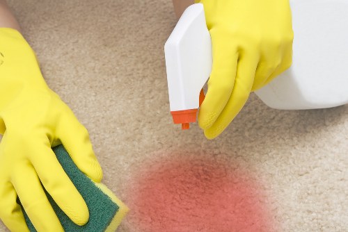 Steam carpet cleaning equipment in an Old Oak Common home